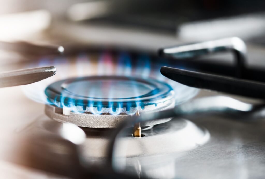 Gas cooktop burner installed by licensed gas fitter Sunshine Coast