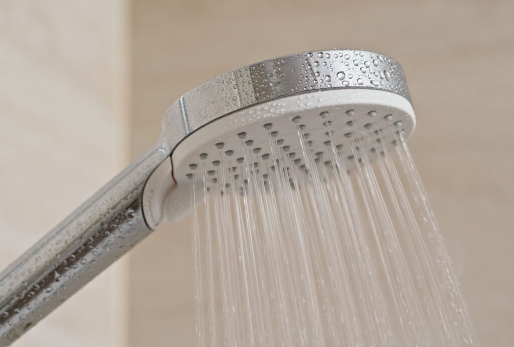 Hot water shower running in bathroom Sunshine Coast hot water plumbing repair