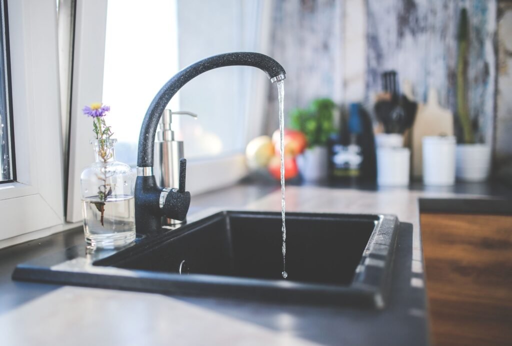 Running kitchen tap and sink plumbing in Nambour rental property